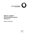 AT&T MERLIN LEGEND Communications System Key System Planning Forms Errata Instruction manual