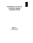 HP NetServer LH 3/LH Installation guide