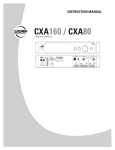 EAW CXA160 / CXA80 Instruction manual