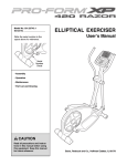 ProForm 831.23743.1 User`s manual