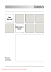 Zanussi ZNC12X User manual