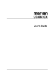 MARIAN UCON CX User`s guide