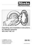 Miele WS 5427 MC 23 Operating instructions