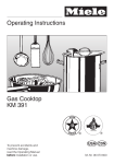 Miele KM 391 LP Operating instructions