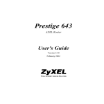 ZyXEL Communications Prestige 643 User`s guide