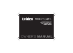 Uniden WDECT 2315+1 Owner`s manual