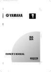 Yamaha 50A Owner`s manual