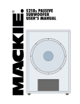 Mackie S218s User`s manual