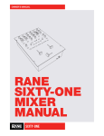 Rane SIXTY-ONE Owner`s manual