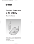 Uniden EXI8965 Owner`s manual