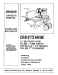 Craftsman 842.252440 Owner`s manual