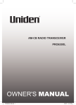Uniden PRO630XL Owner`s manual