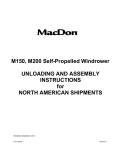 MacDon M200 Operator`s manual