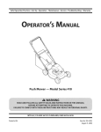 MTD 410 - 422 Operator`s manual