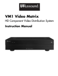 Russound VM1 Video Matrix Instruction manual