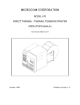 Microcom 470 Operator`s manual