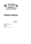 Boss Audio Systems AVA-750 Owner`s manual