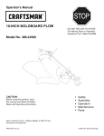 Craftsman 486.24560 Operator`s manual