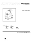 Prochem C3 10075210 Operating instructions