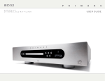 Primare BD32 User guide