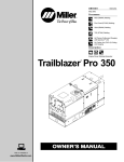 Miller Electric Trailblazer Pro 350 D Owner`s manual