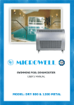 MICROWELL DRY 800 METAL User`s manual