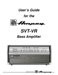 Ampeg SVT-CL User`s guide
