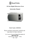 Russell Hobbs RHM2016 Instruction manual