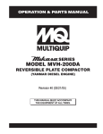 MULTIQUIP MVH-200DA Specifications