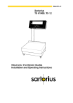 Sartorius TS 6100B Operating instructions