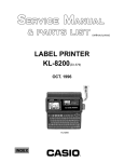 Casio KL-8200 Specifications
