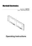 Marshall Electronics V-MD702 Operating instructions