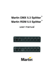 Martin RDM 5.5 Splitter User manual