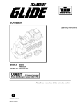 Windsor Saber Glide 10052530 Operating instructions
