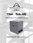 Wharfedale Pro Titan Sub A15 Operating instructions