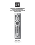 Universal Remote Control ONE FOR ALL PVR 6 User`s guide