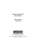 Sierra Accu-Mass 730 Instruction manual