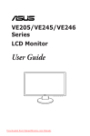 Asus VE205T User guide