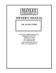 Manley MIC EQ 500 Combo Owner`s manual