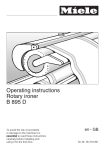 Miele B 895 D Operating instructions