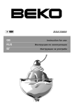 Beko DSA33000 Technical data