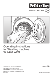 Miele W 930i Operating instructions