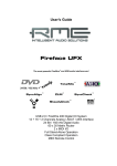RME Audio Fireface UFX User`s guide