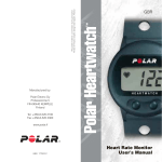 Polar Electro Heartwatch User`s manual