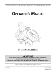 MTD CVT 900 Series Operator`s manual