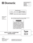 Dometic CARAVAN B3200 Operating instructions