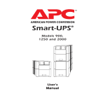 APC Back-UPS 1250 User`s manual