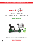 Mart Cart 3563 Owner`s manual