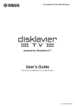 Yamaha disklavier tv User`s guide