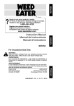 Weed Eater 952711940 Instruction manual